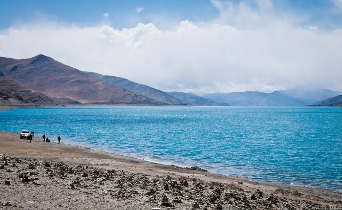 Yamdrok Lake in Gyantse, Tibet