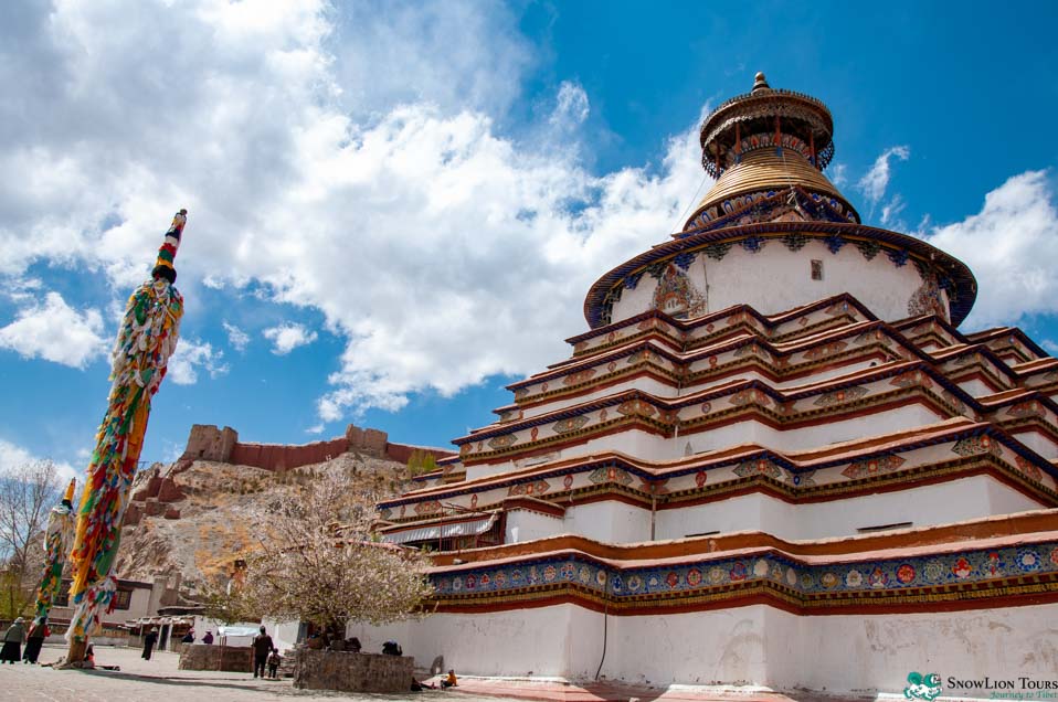 Gyantse Kumbum Stupa on the way from Lhasa to Mount Kailash Tour