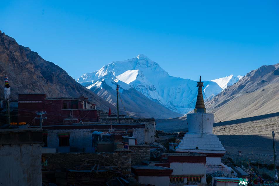 The north face of Mount Everest in Tibet