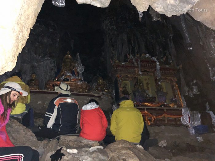 inside Padmasambhava cave near Samye, Drak Yandgdzong hermitage, secret cave Guru Rinpoche