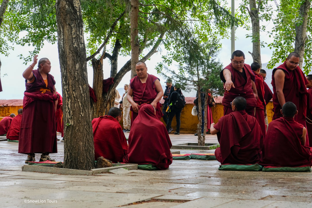 debating Monks from Ganden Monastery in Tibet