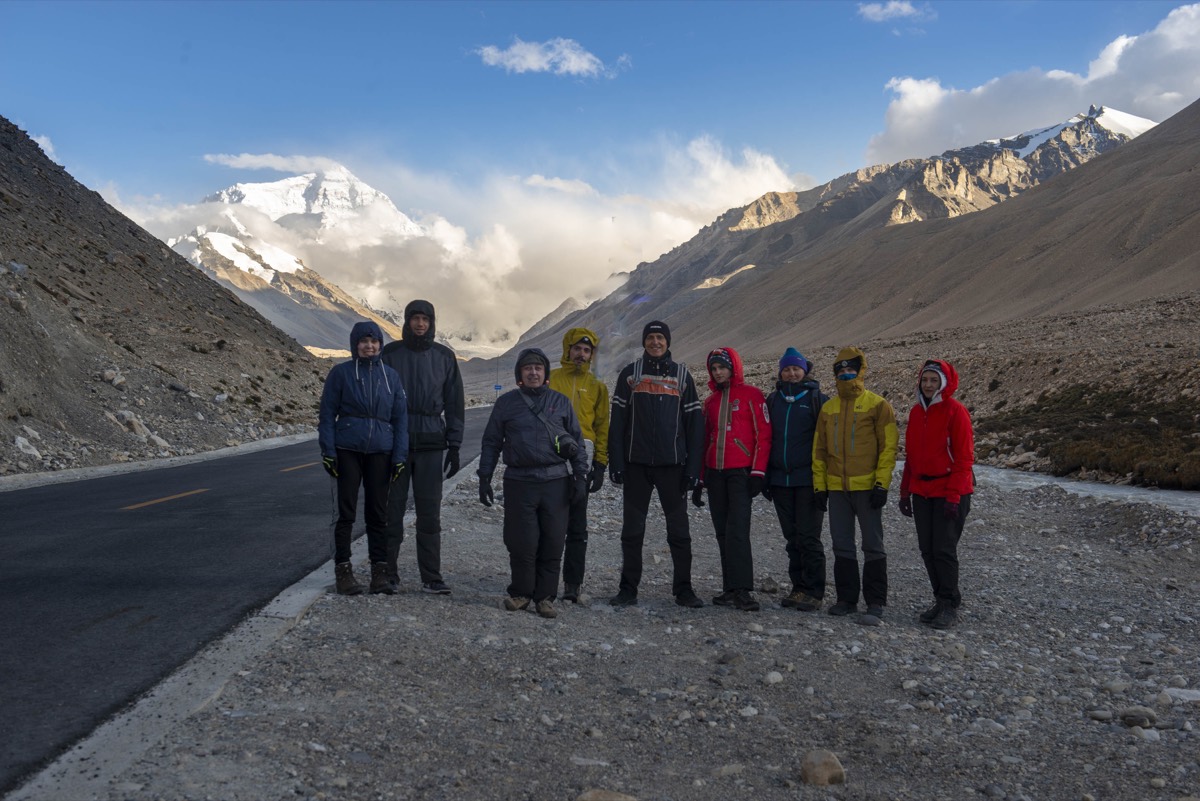 Our tour group at Everest Base Camp